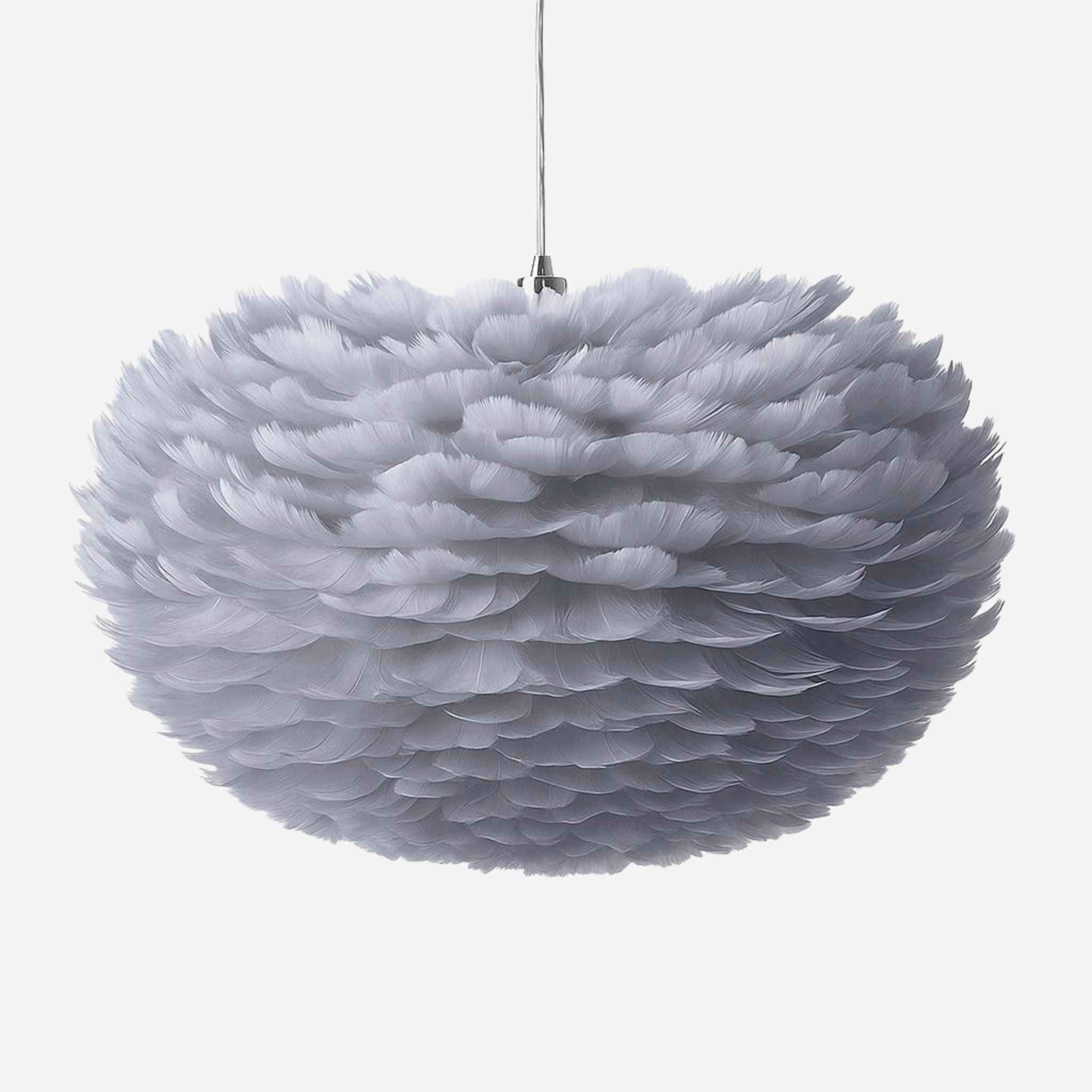 Glimmer Feather Lamp | Gray, Ø45 cm, Soft Lighting