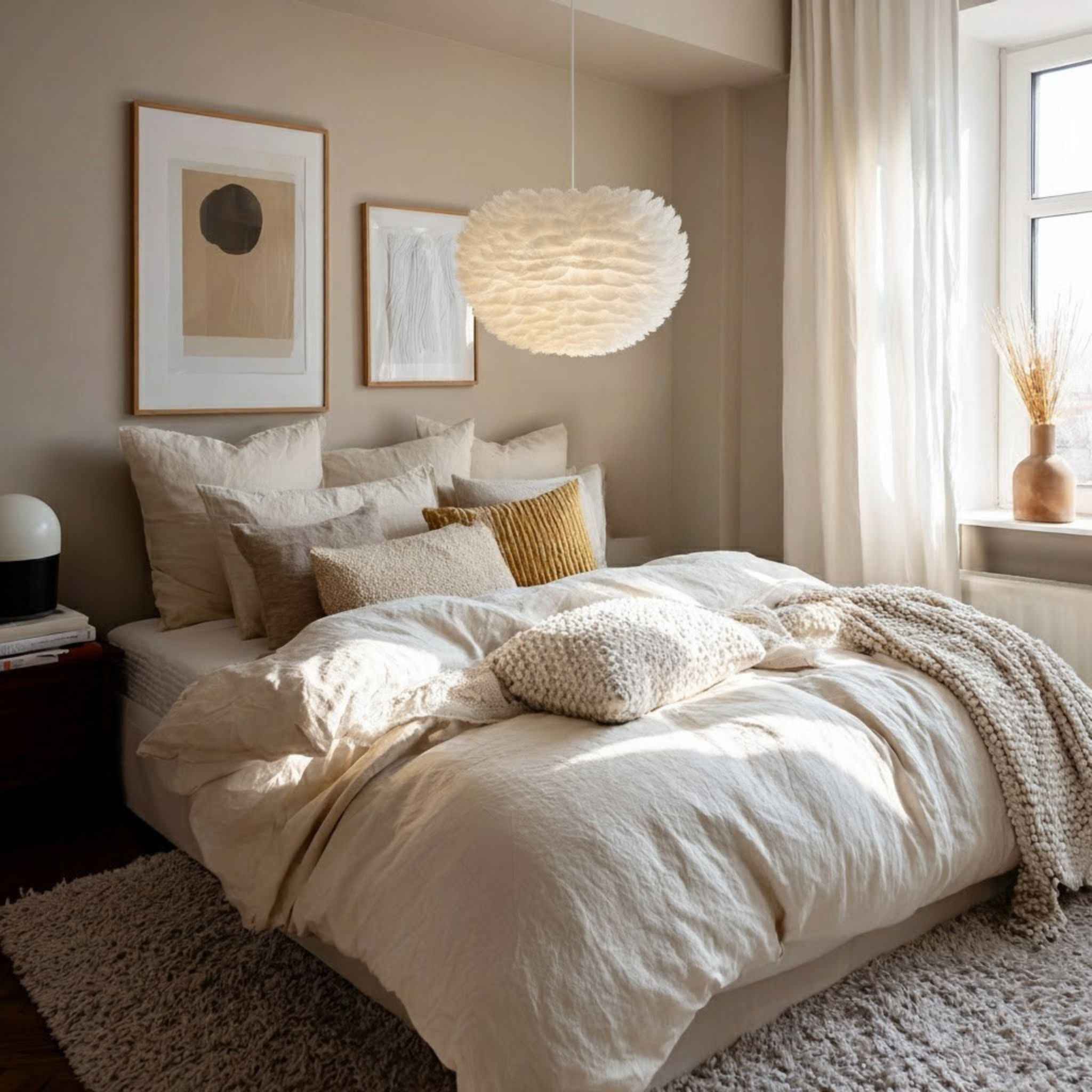 Bello Feather Lamp | Decorative Ceiling Light, Ø45 cm