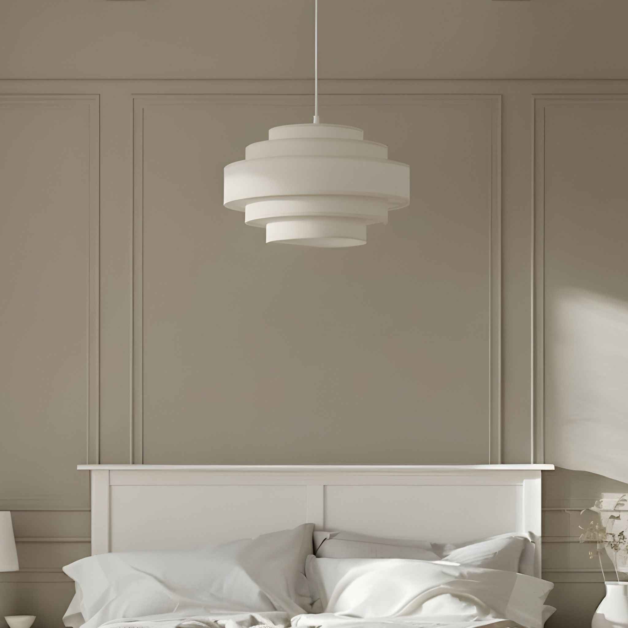 Helix Pendant Lamp | Layered Fabric Design, Soft Diffused Light