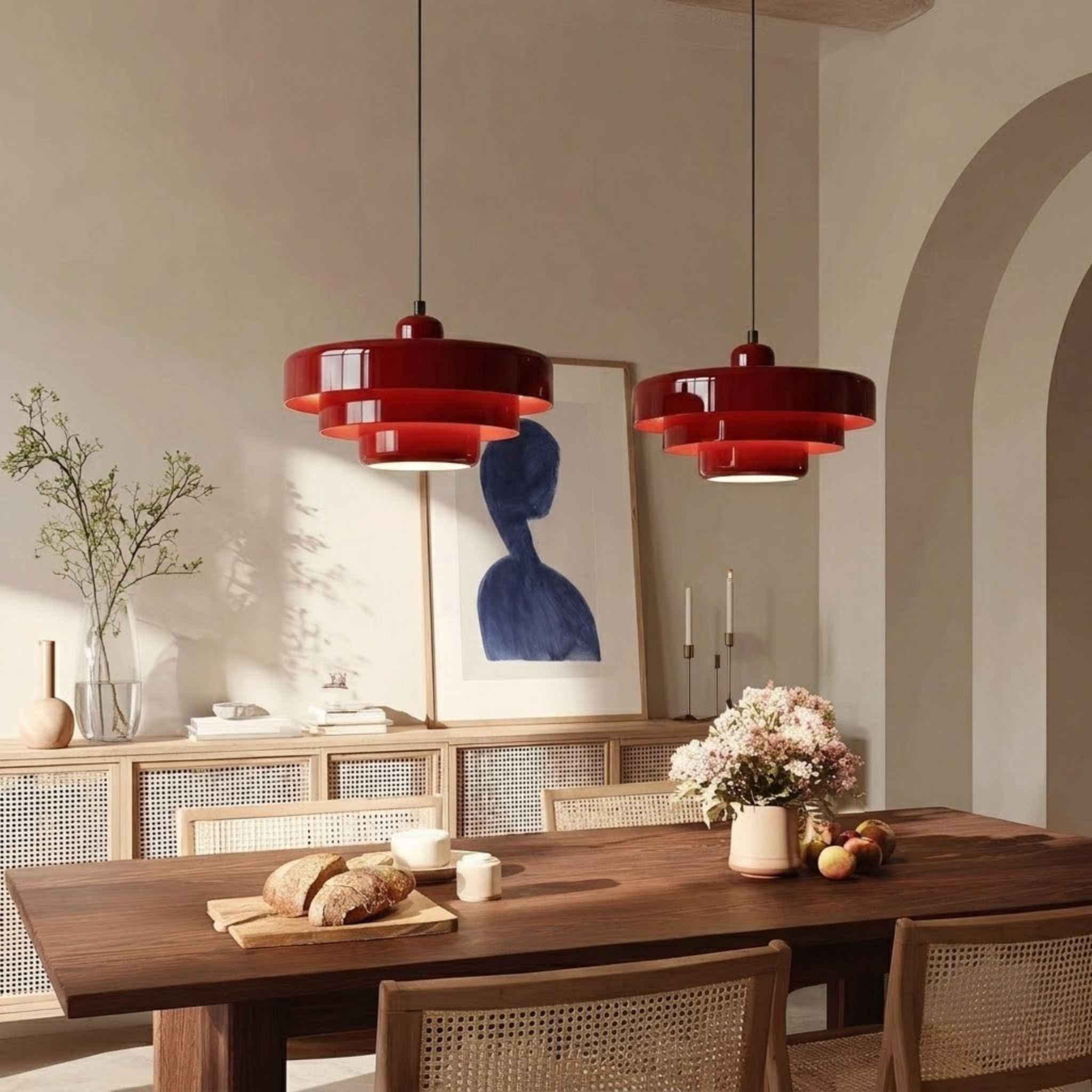Bello Pendant Lamp | Bauhaus Design, Curved Metal Shade