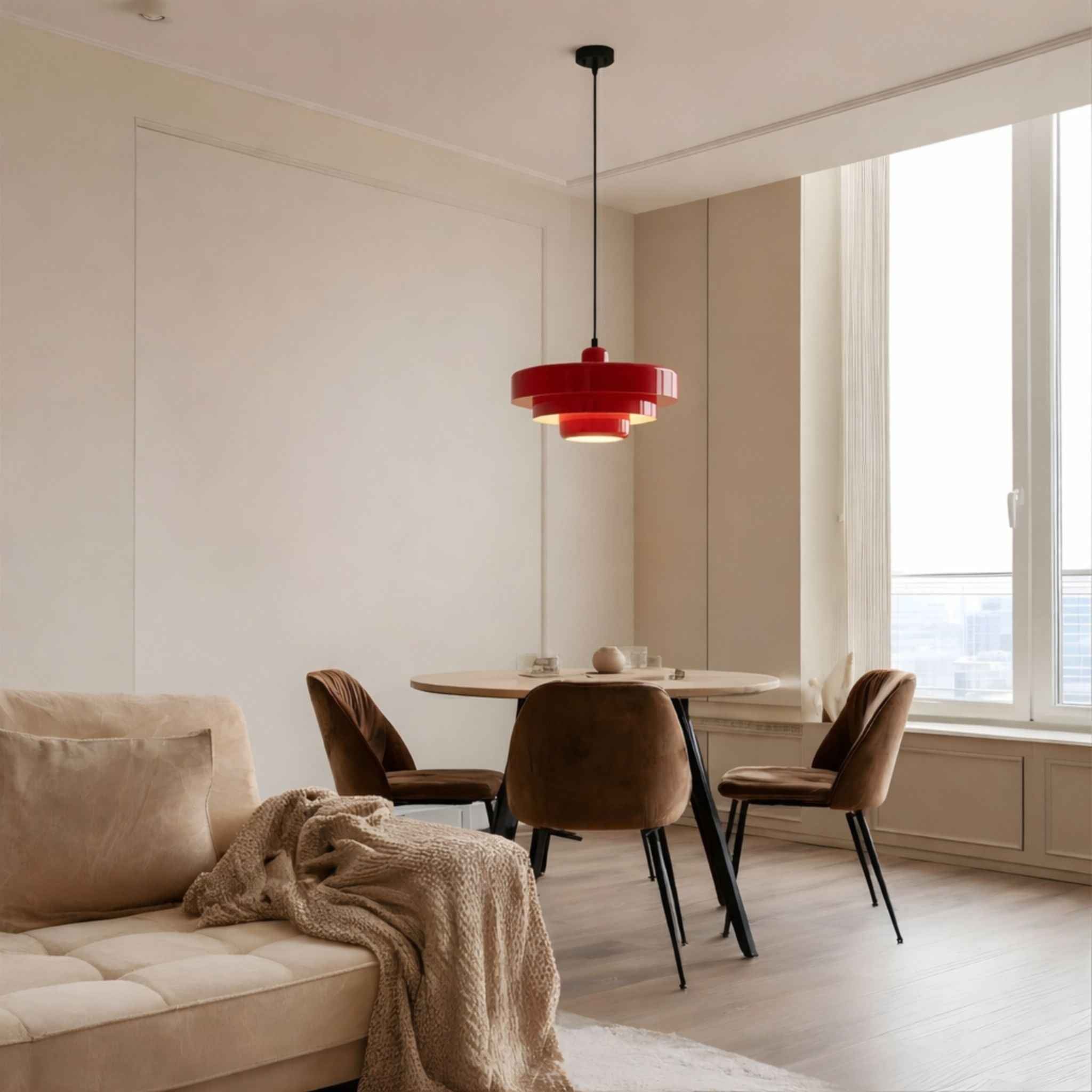 Bello Pendant Lamp | Bauhaus Design, Curved Metal Shade