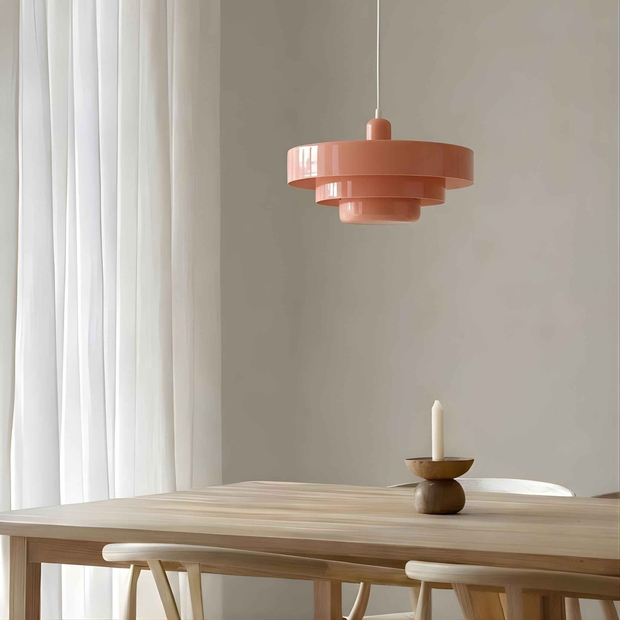 Bella Pendant Lamp | Bauhaus Design, Pink Metal Shade Ø35 cm