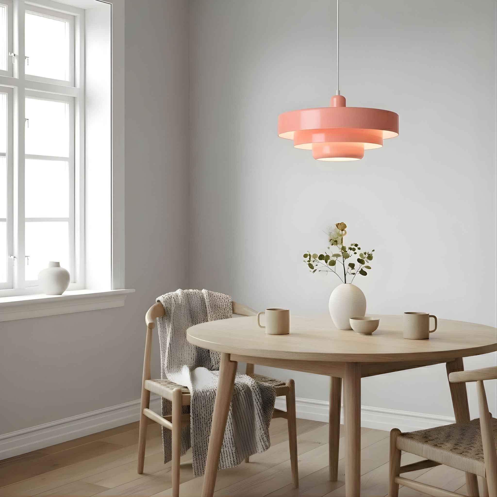 Bella Pendant Lamp | Bauhaus Design, Pink Metal Shade Ø35 cm