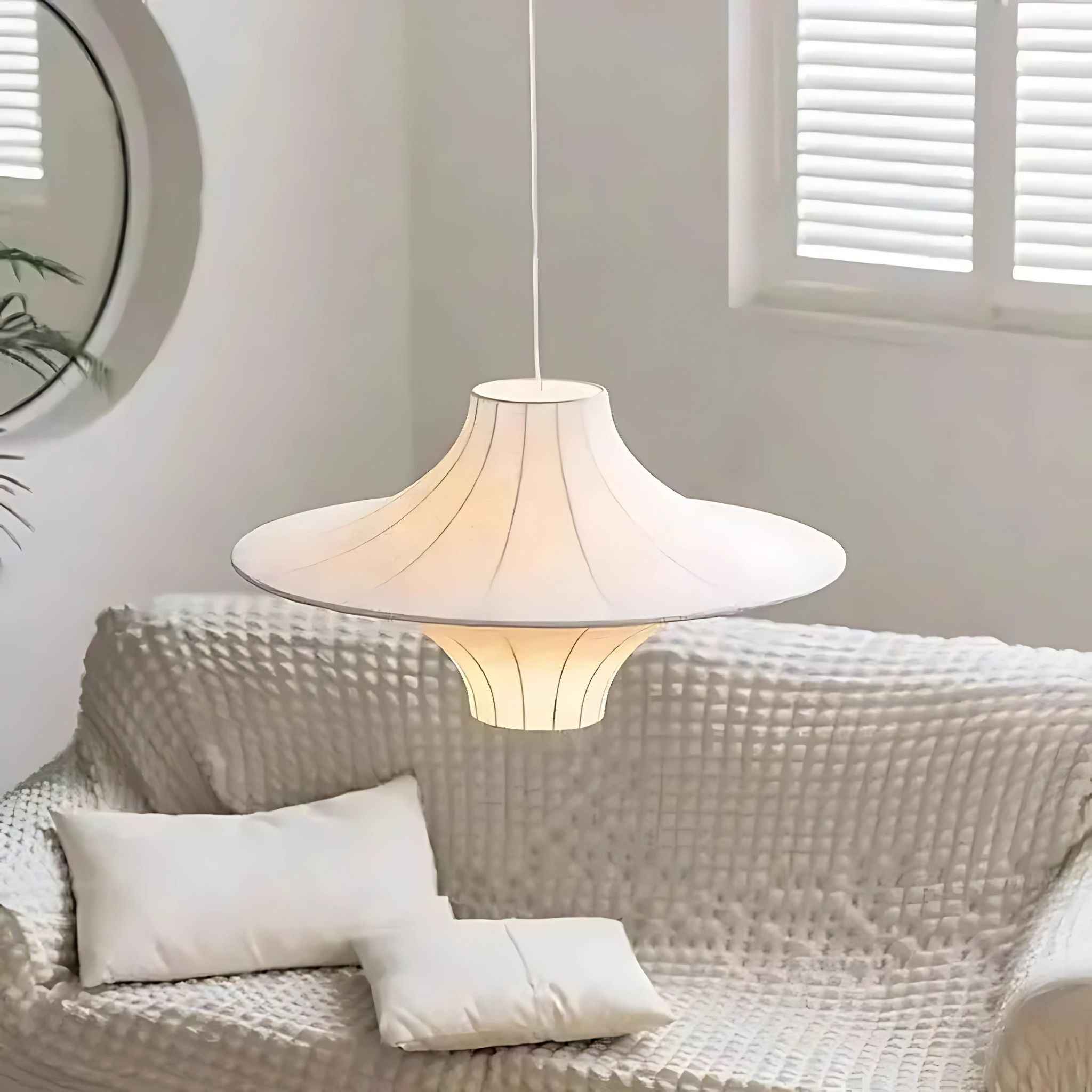 Luna Ceiling Lamp | Japandi Design, Adjustable Height, Ø50 cm