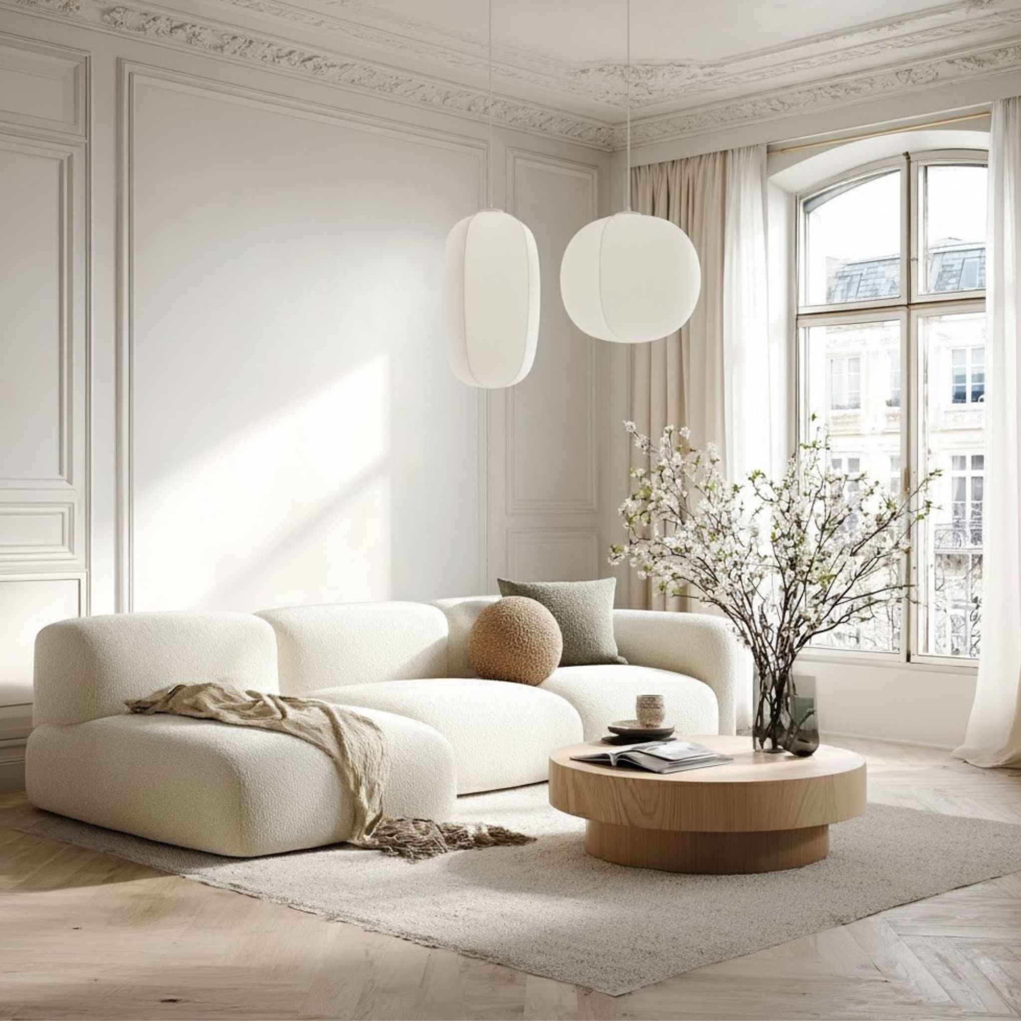 Bello Capsule Ceiling Lamp | White Cacoon, Soft Diffused Light