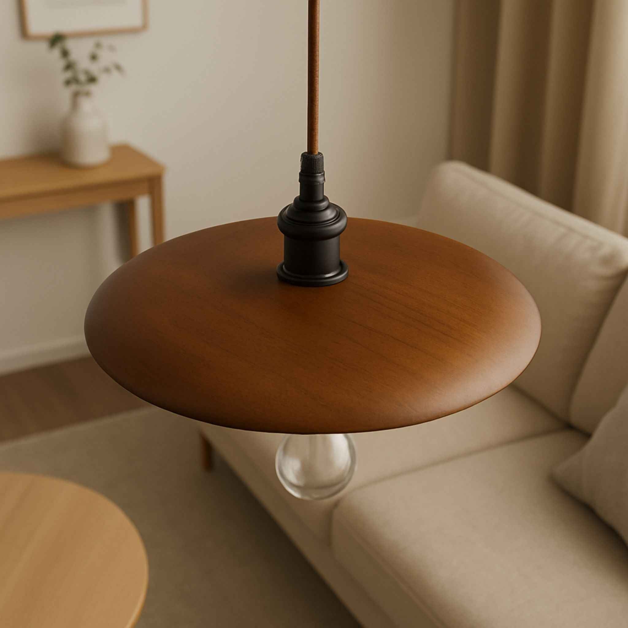 Oasi Ceiling Lamp | Solid Oak, 35 cm Pendant Design