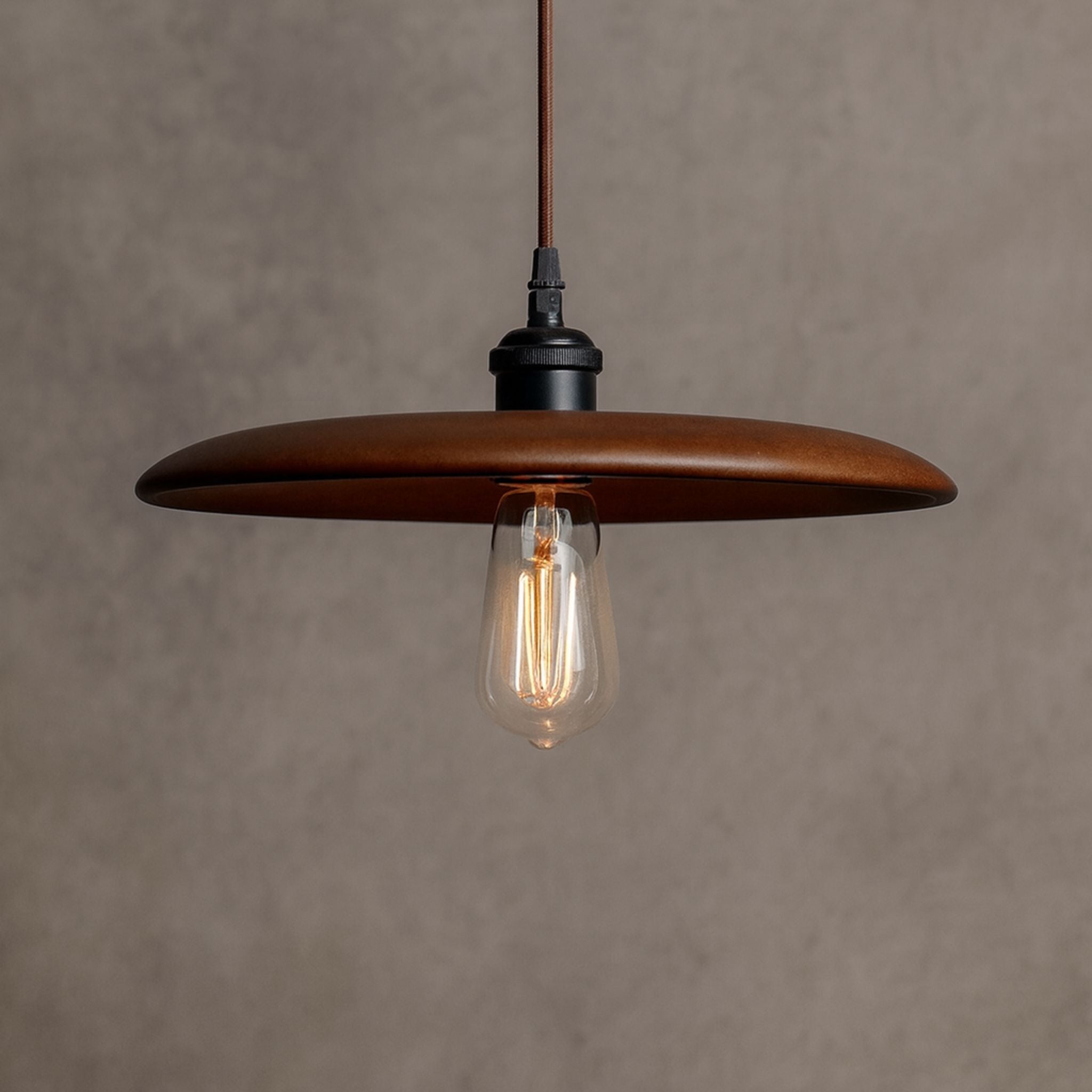 Oren Ceiling Lamp | Solid Oak, Ø35 cm Pendant Light