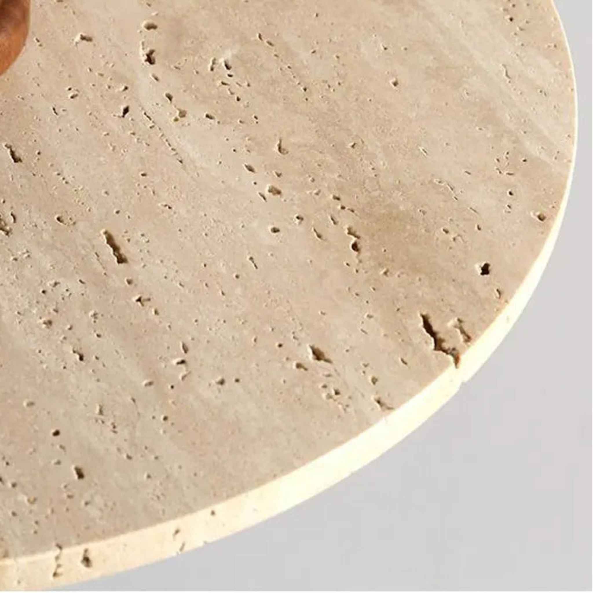 Bela Ceiling Lamp | Japandi Style, Wood & Travertine Design