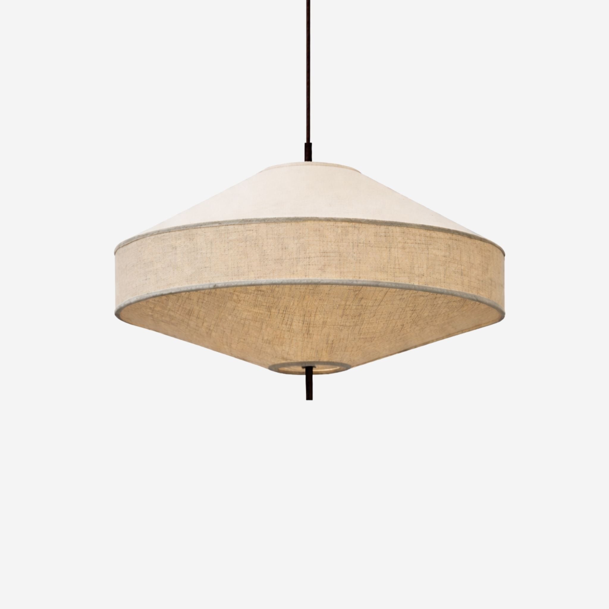 Bela Pagoda Ceiling Lamp | Beige Fabric Shade, Ø60 cm