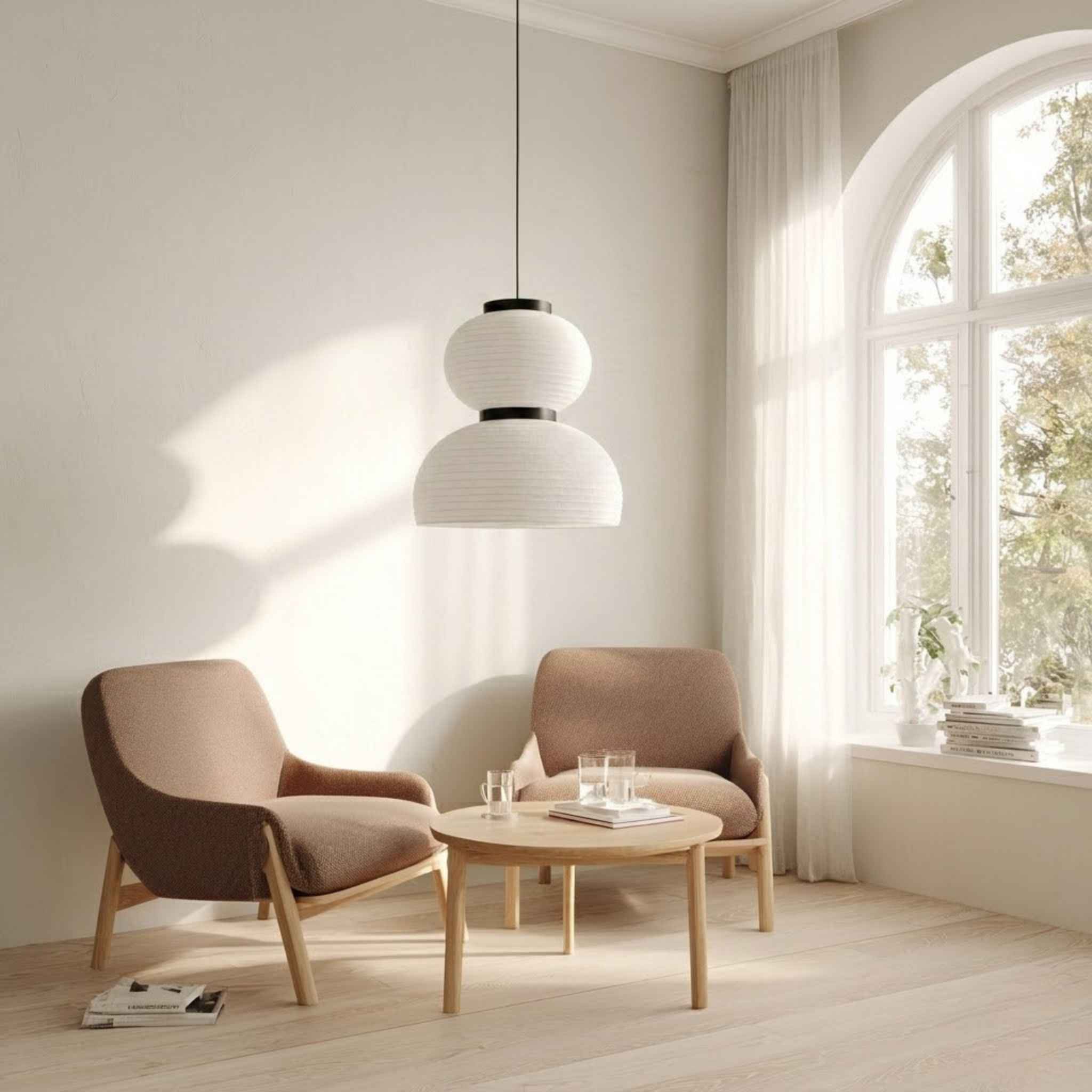 Polo Ceiling Lamp | Cocoon Material, Soft Diffused Light