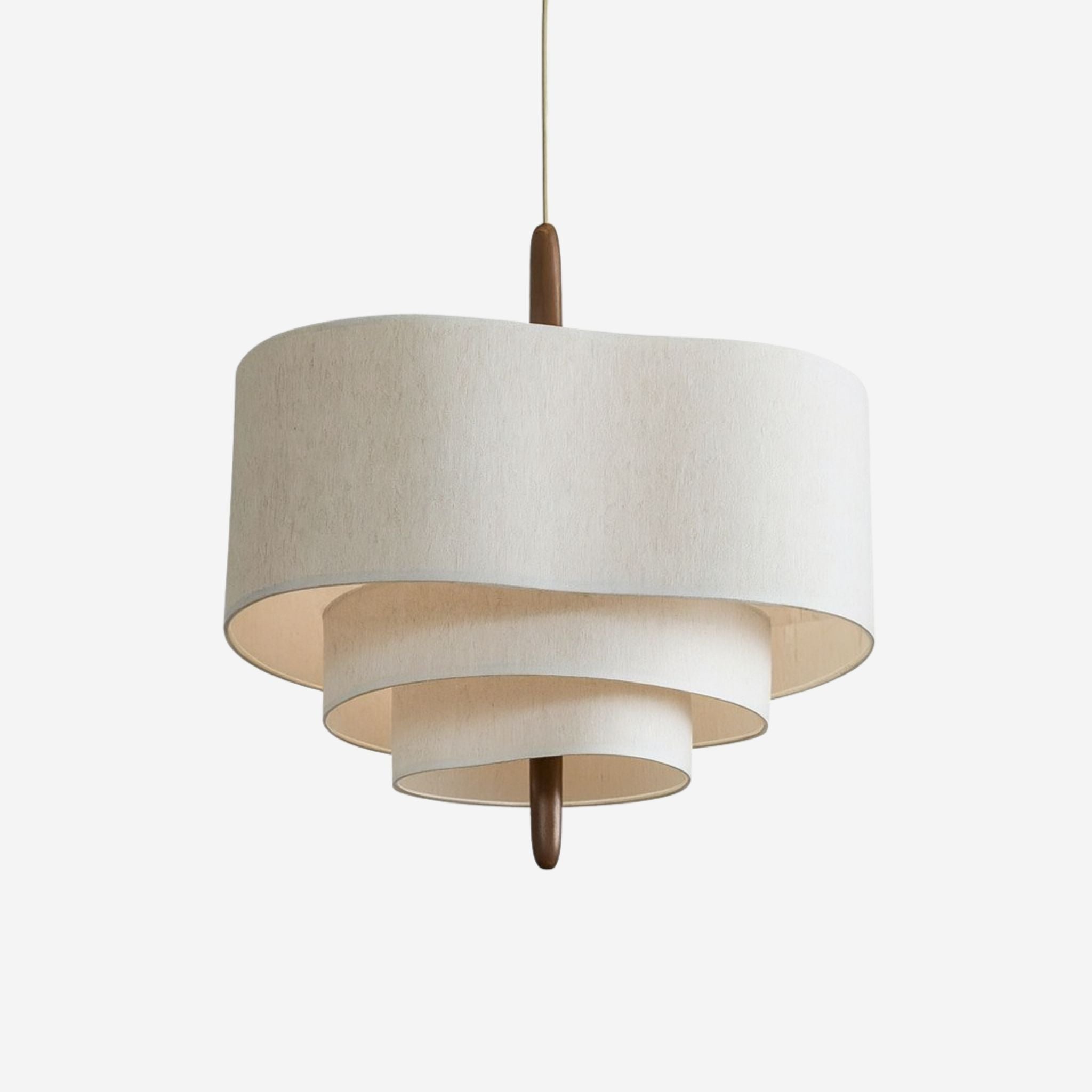 Bello Ceiling Lamp | Beige Fabric, Wooden Details