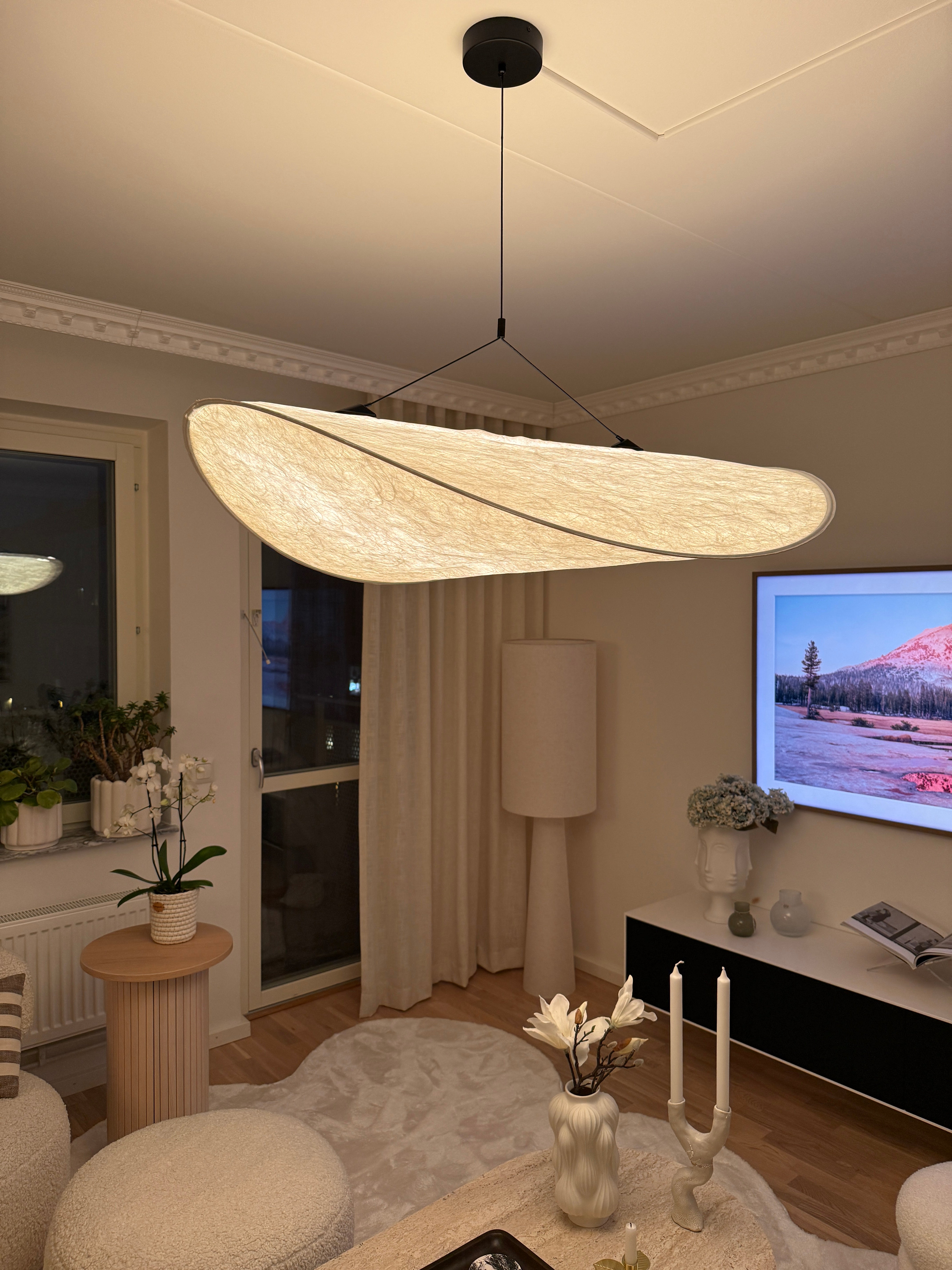 Bela Ceiling Lamp | White Tyvek Pendant, Cloud-Shaped Shade