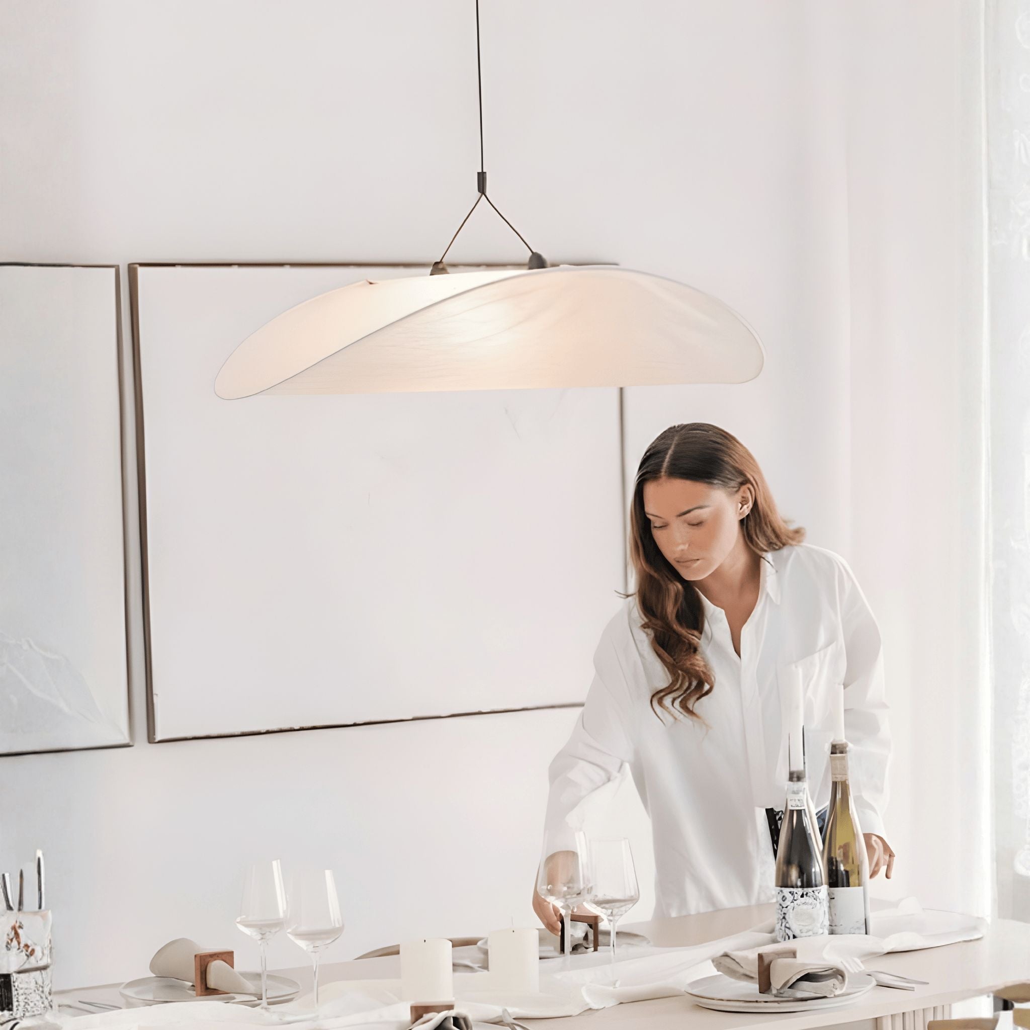 Bela Ceiling Lamp | White Tyvek Pendant, Cloud-Shaped Shade