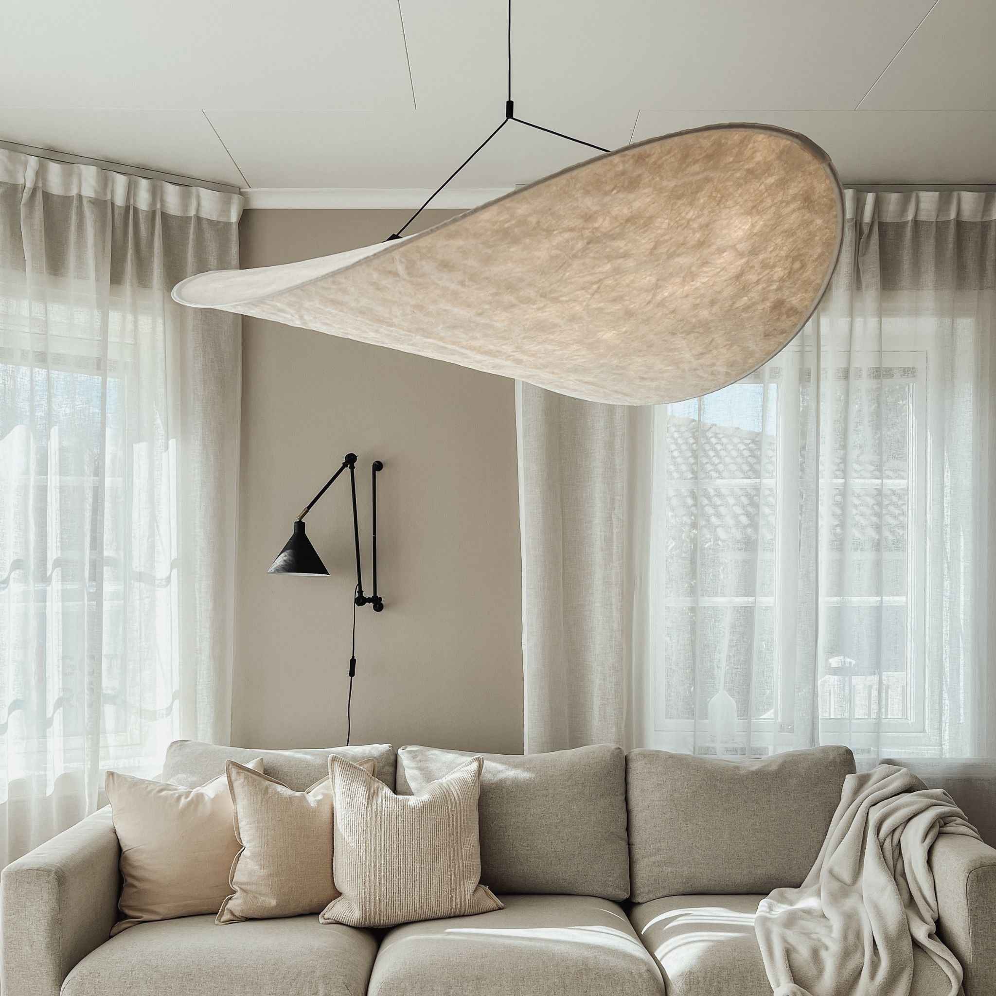 Soleil Ceiling Lamp | Cloud-Shaped Shade, Durable Tyvek Fabric