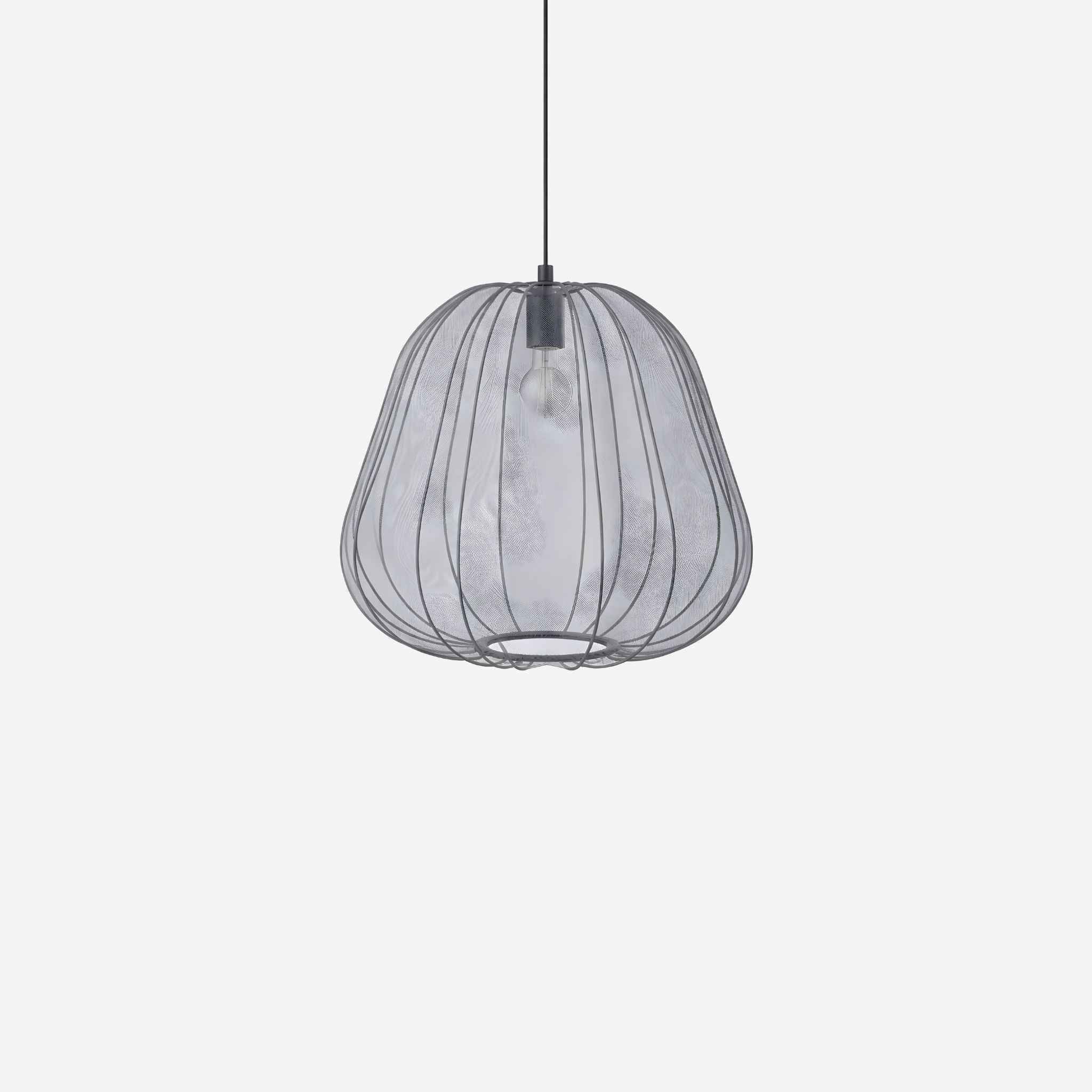 Sfera Ceiling Lamp | Ø47 cm Rounded Gray Textile Design