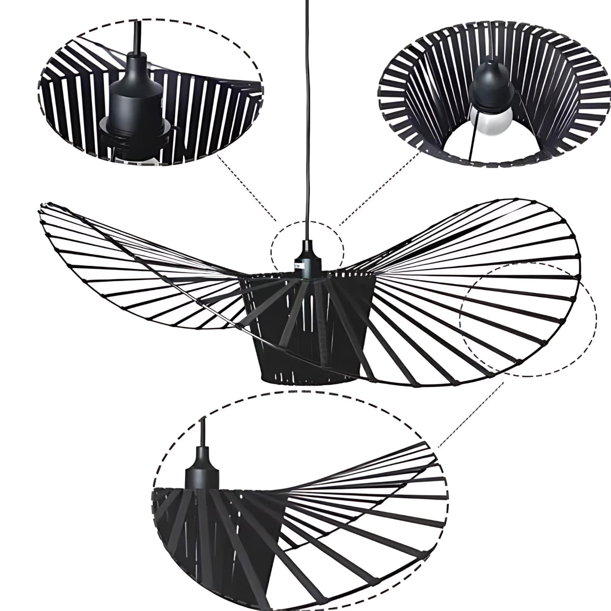 Bello Pendant Lamp | Lightweight Fiber Frame, Sculptural Design
