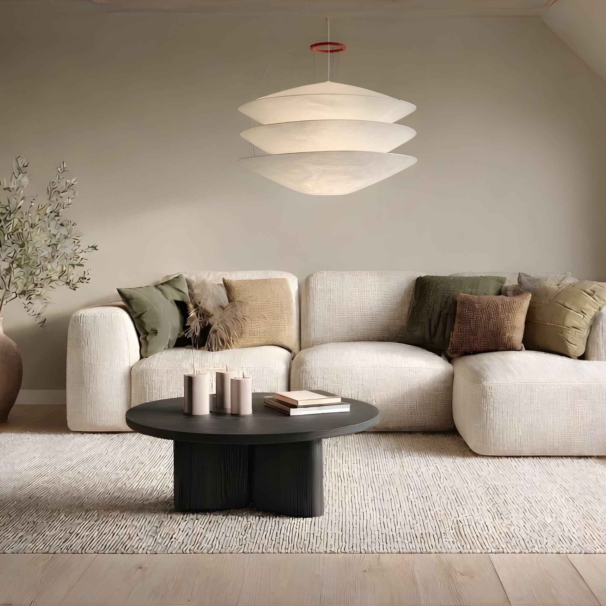 Bello Ceiling Lamp | White Japanese Paper, Ø75 cm