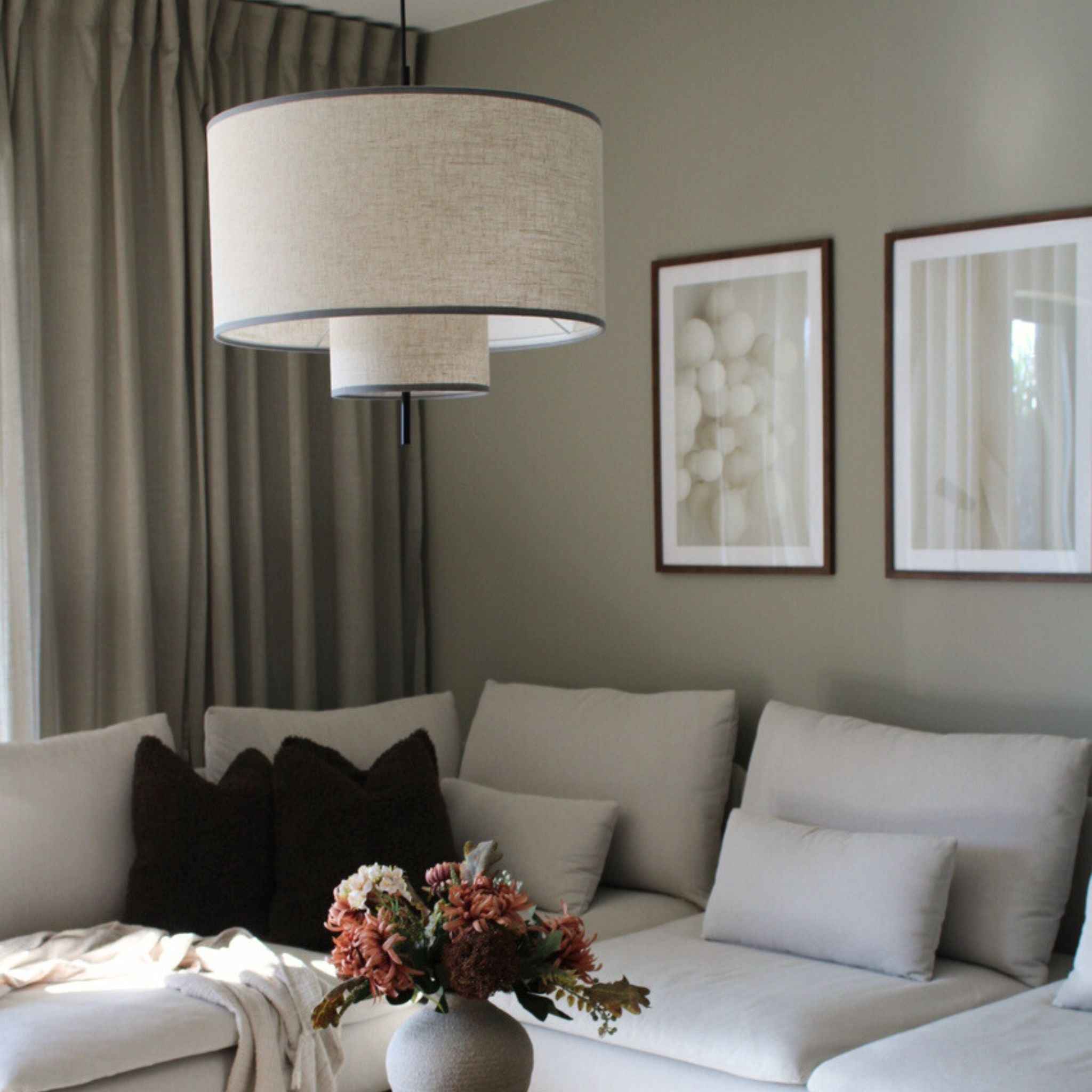 Bello Ceiling Lamp | Textured Fabric, Ø50 cm