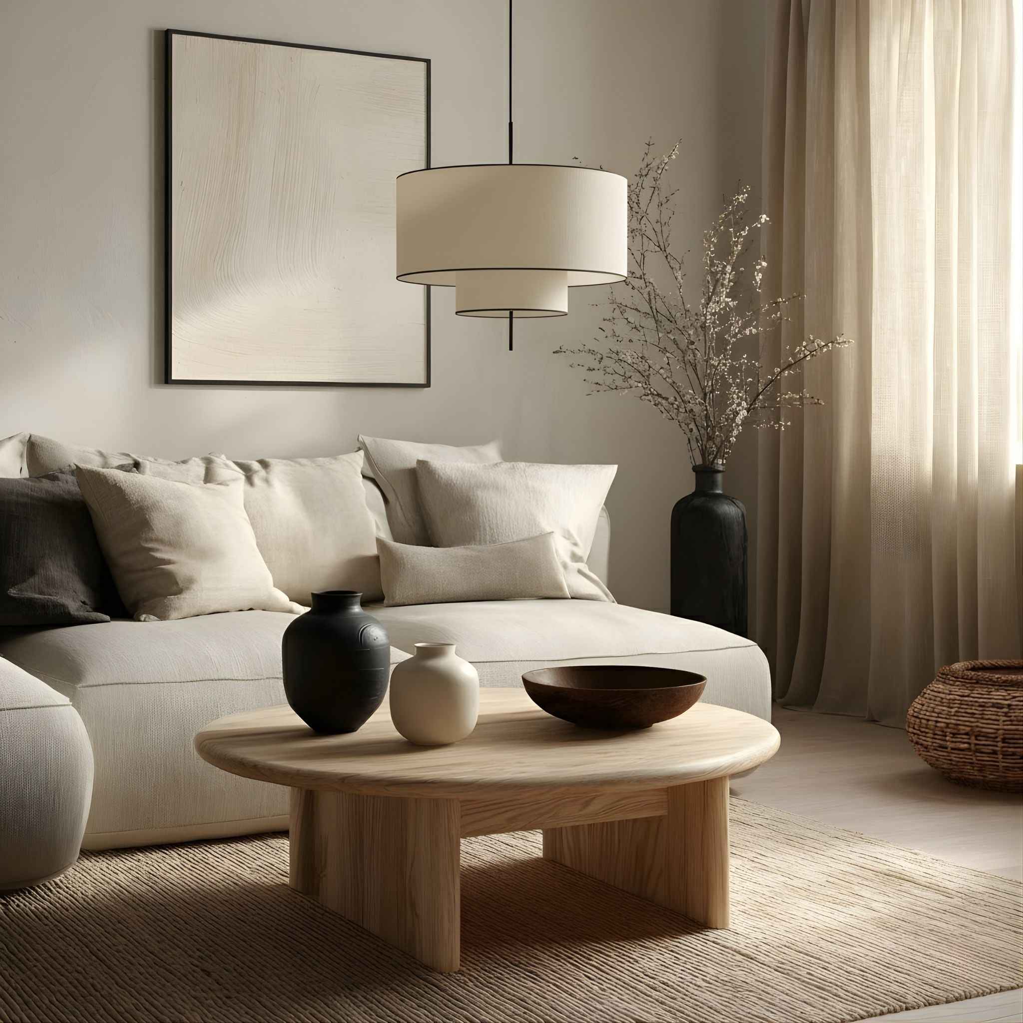 Bello Ceiling Lamp | Ø50 cm Textured Shade, Modern Design