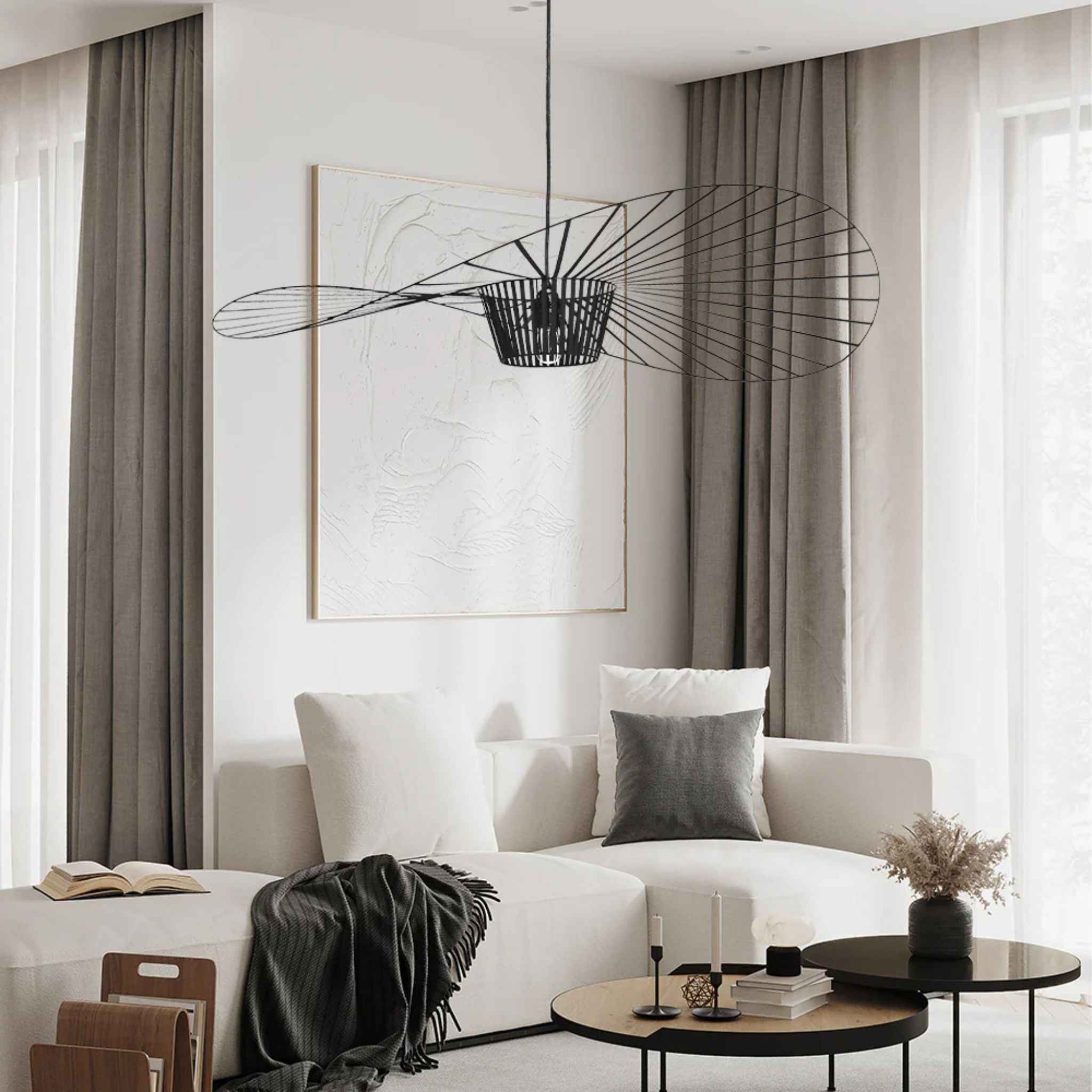 Bela Pendant Lamp | Sculptural Design, Lightweight Fiber Frame