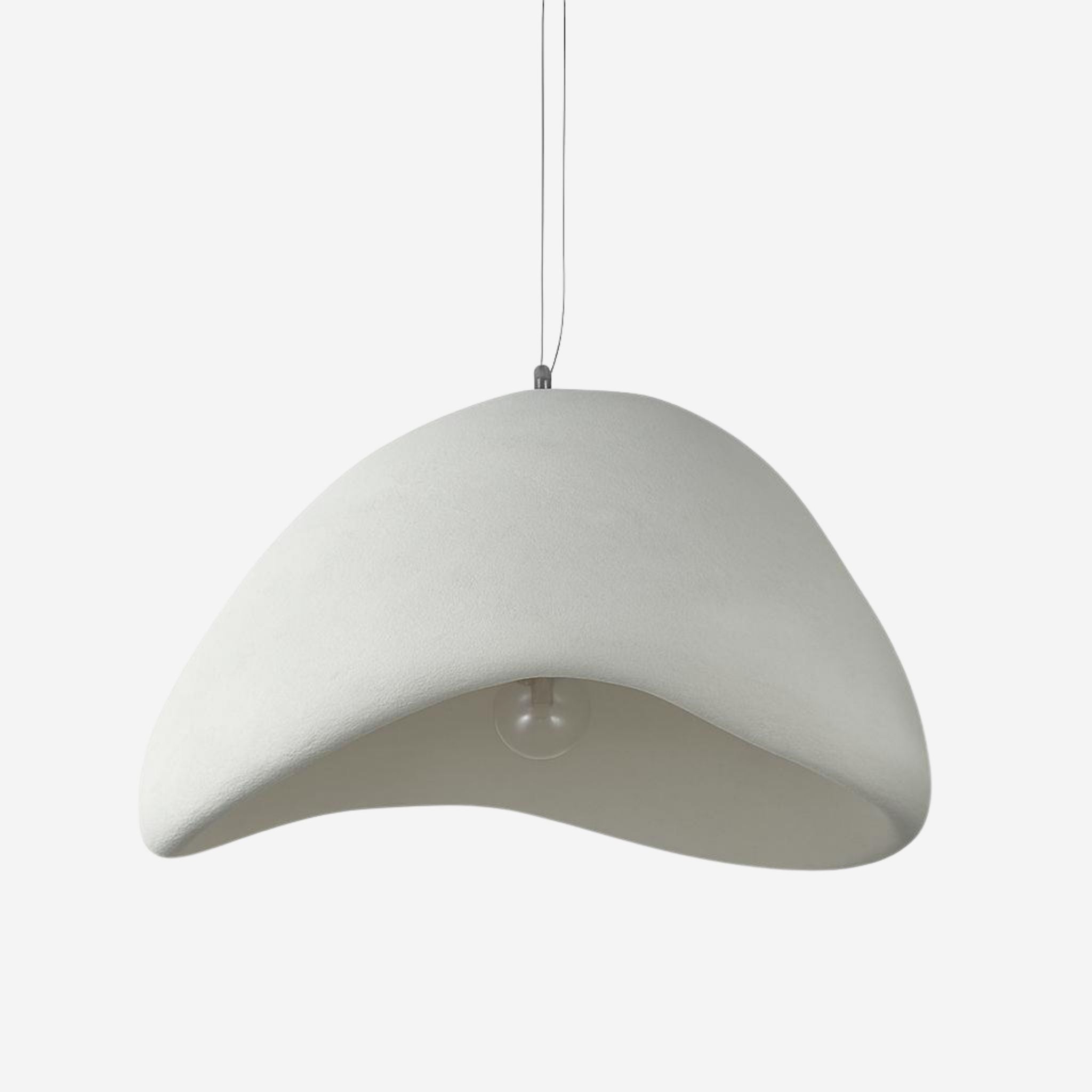 Bela Wave Ceiling Lamp | Sculptural Matte White Japandi Design