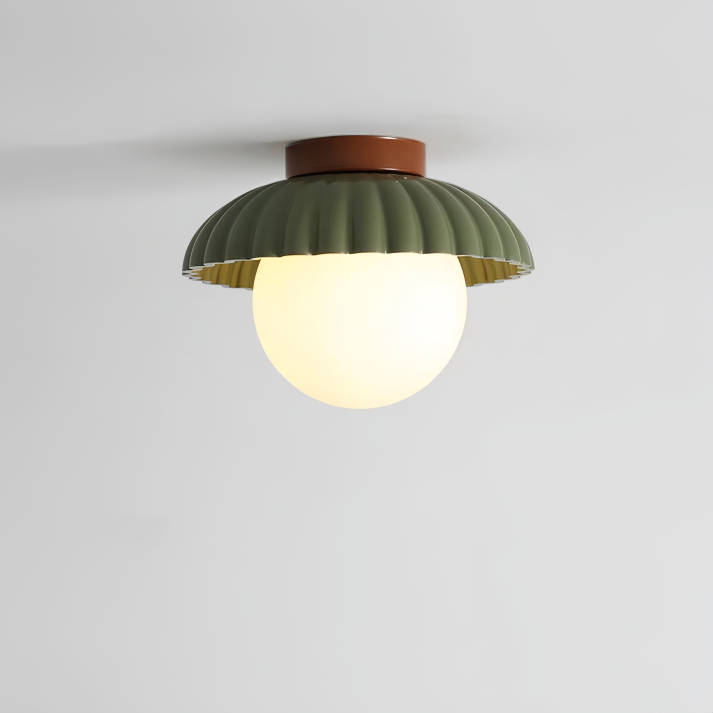 Bela Ceiling Light | Modern Iron & Frosted Glass Flush Mount