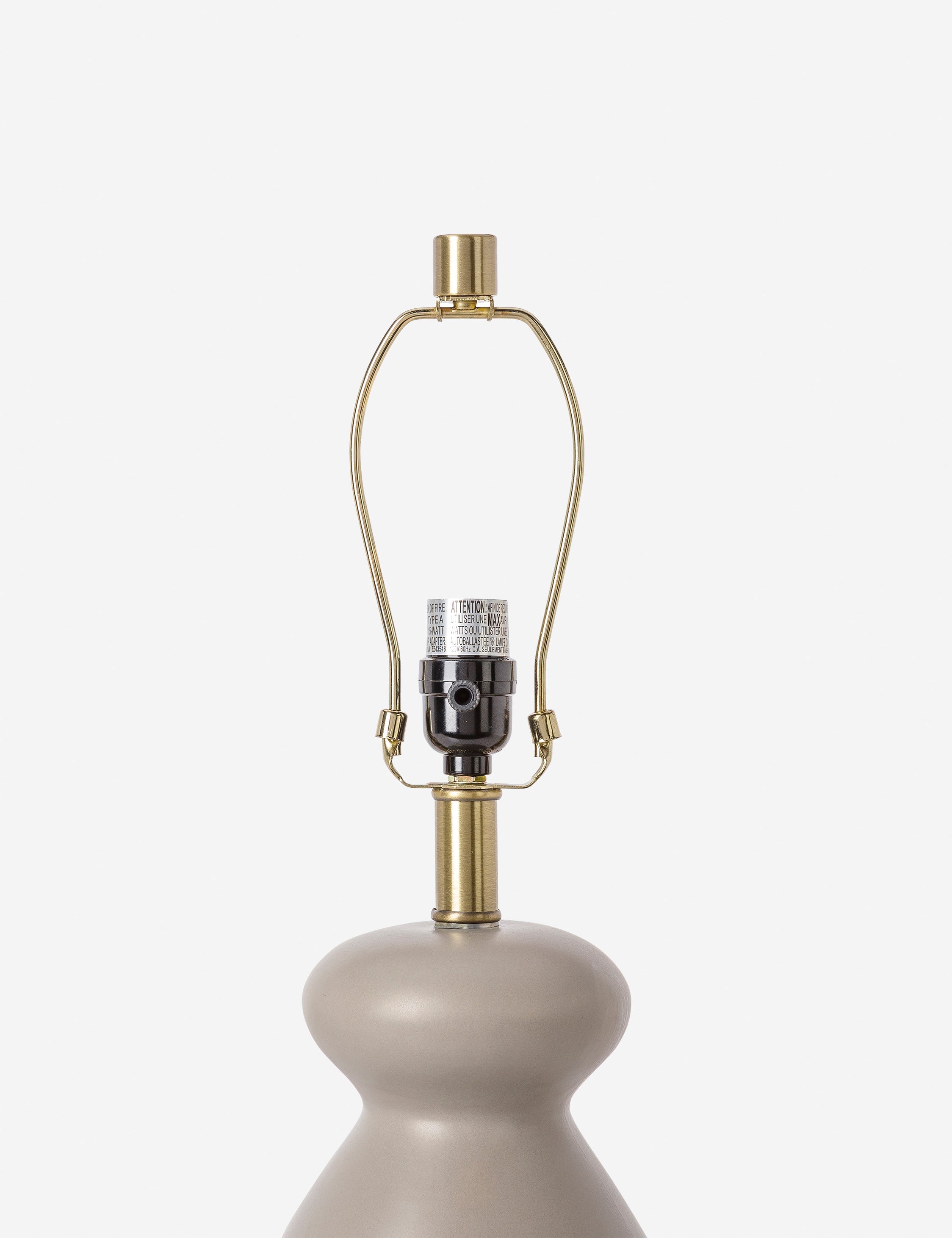Navi Table Lamp | Sculptural Body, Beige Linen Shade