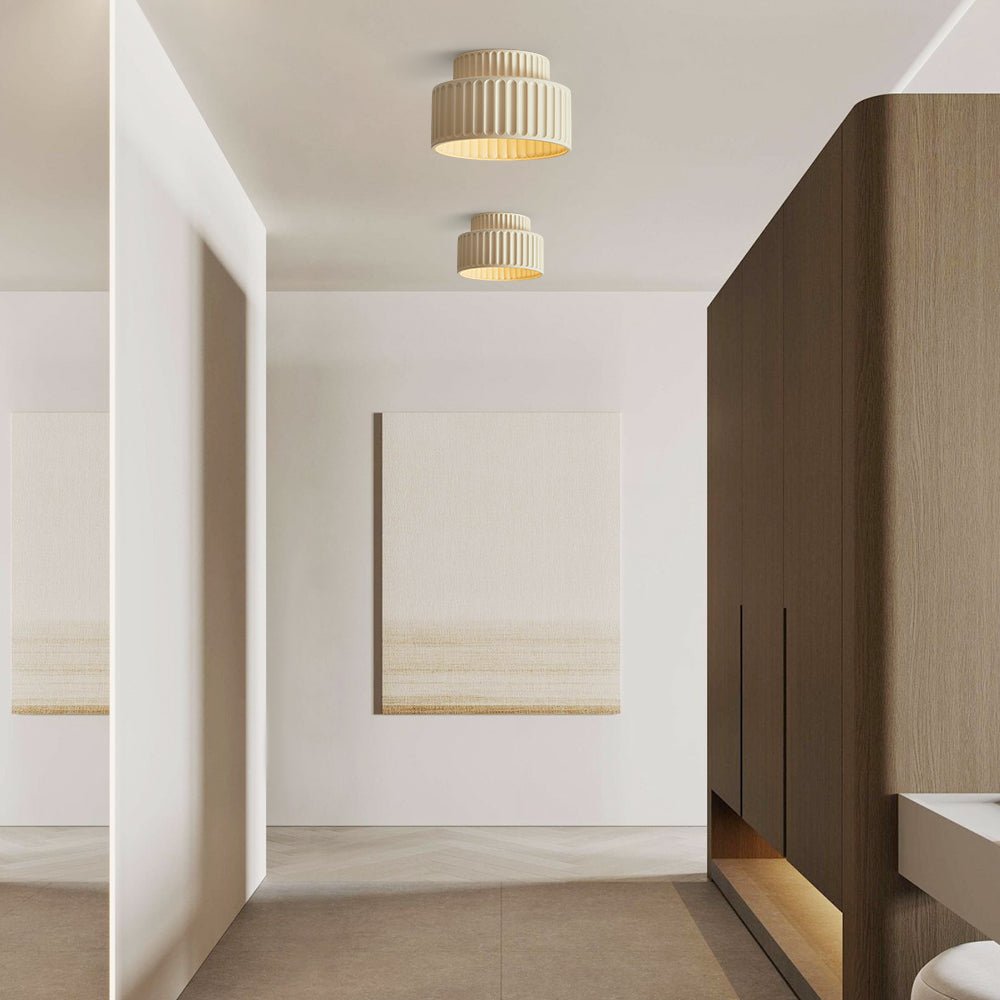 Bela Compacte Plafondlamp | Duurzaam Hars, Retro Ontwerp