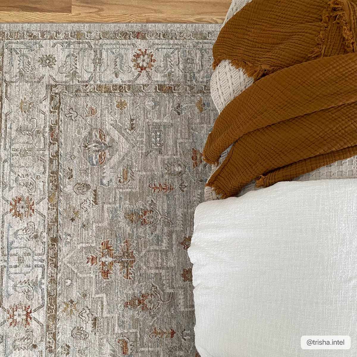 Riviera Turkish Rug  Medium Pile, Machine Woven, Denim