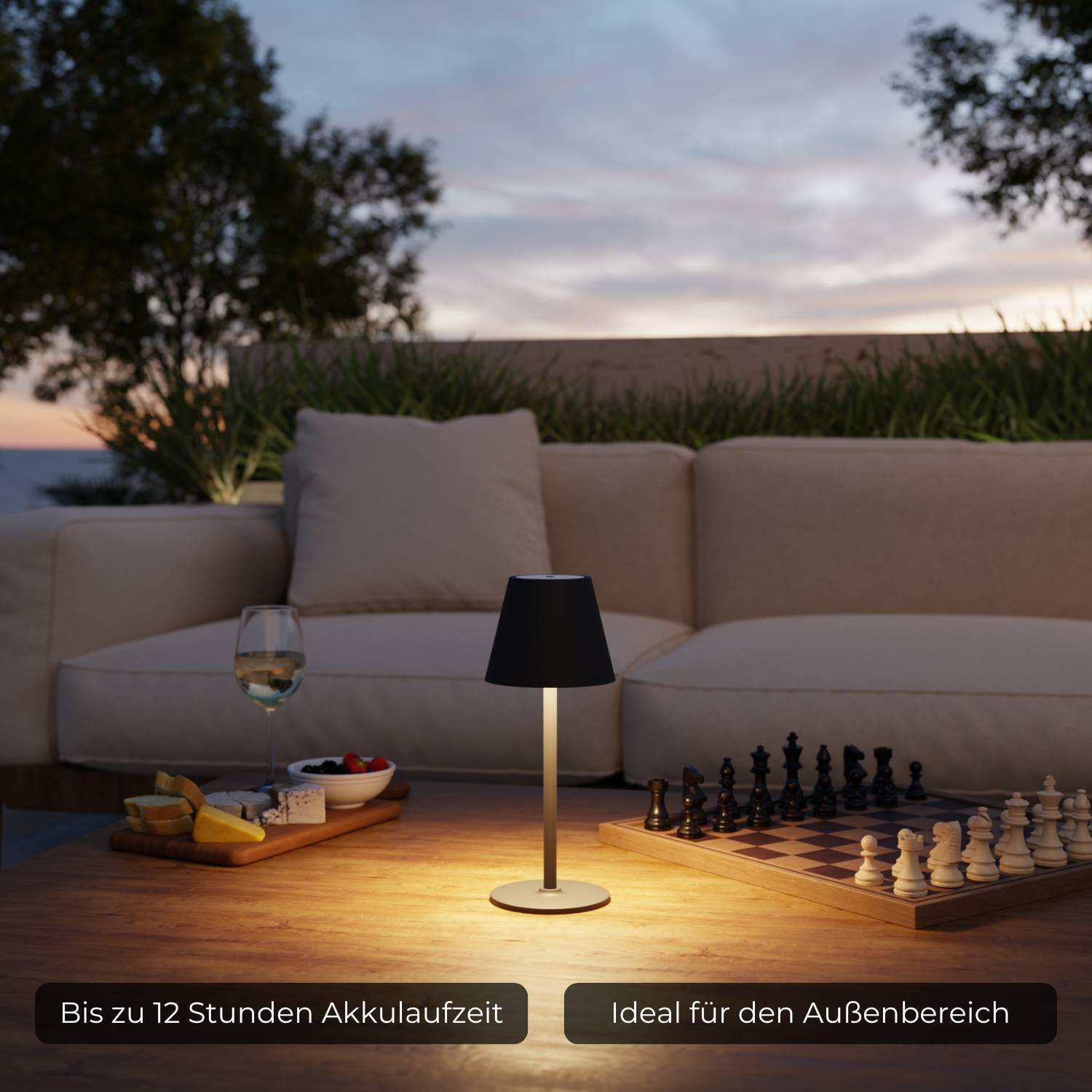 Brio Battery Table Lamp | Dimmable LED, Outdoor IP54