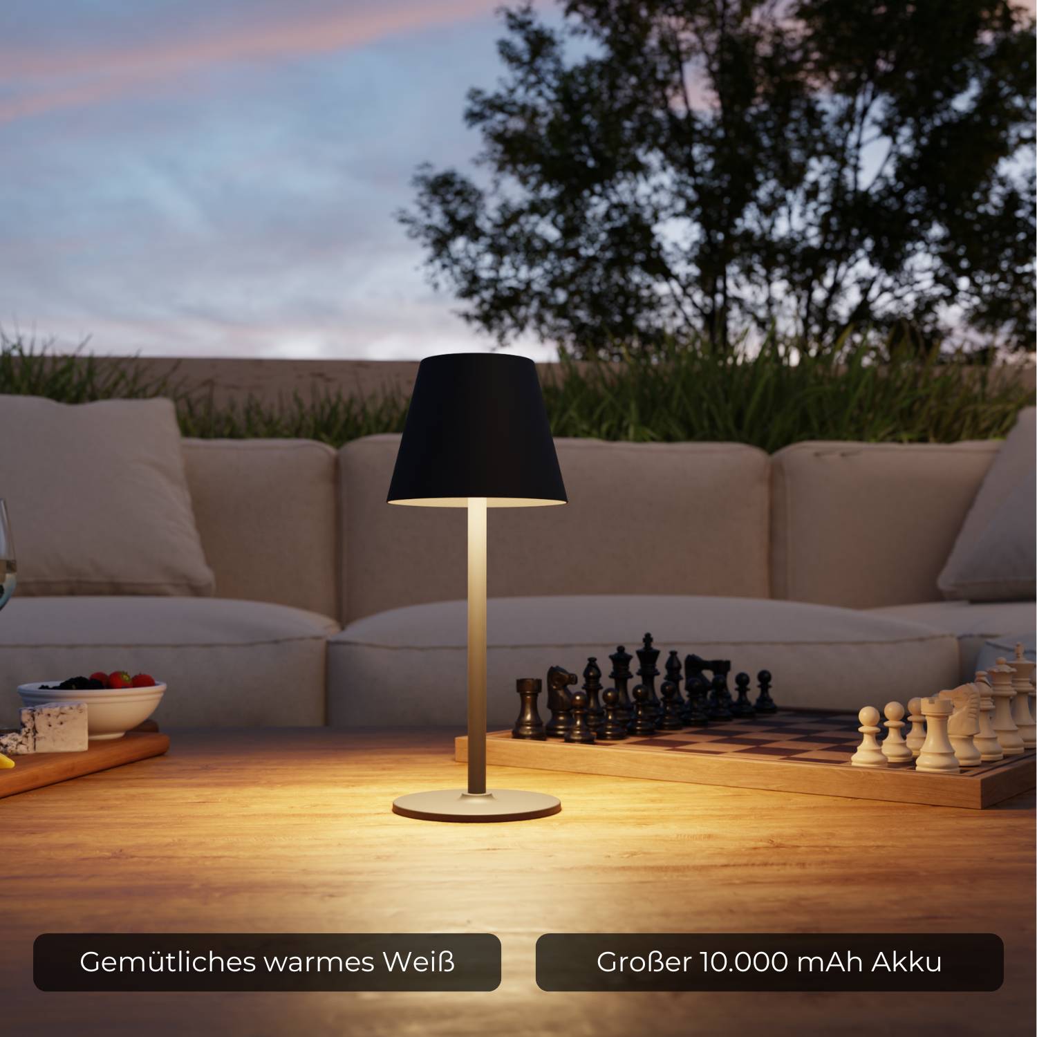 Brio Battery Table Lamp | Dimmable LED, Outdoor IP54