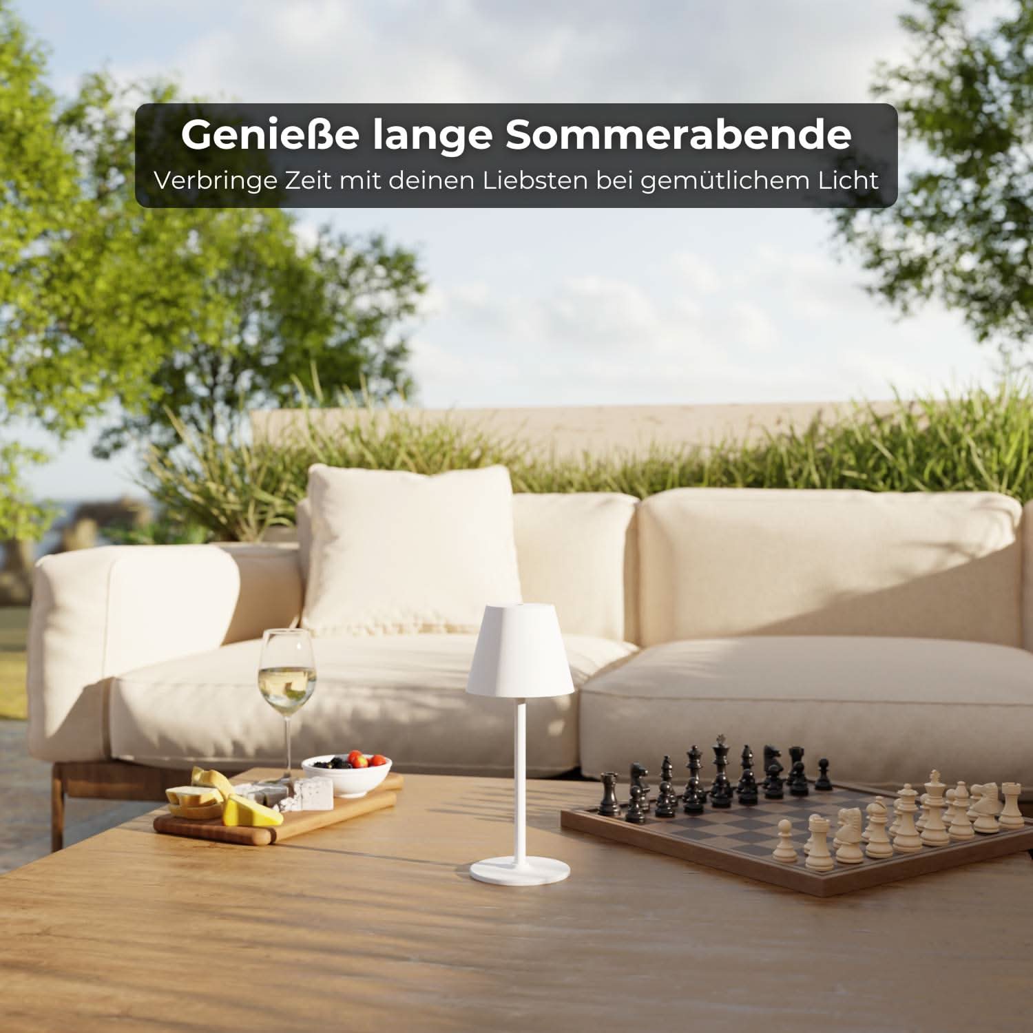Brio Battery Table Lamp | Dimmable LED, Outdoor IP54