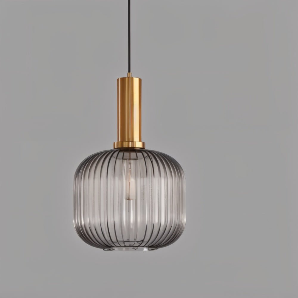 Bello Hanglamp | Geribbeld Glas, Messing E27
