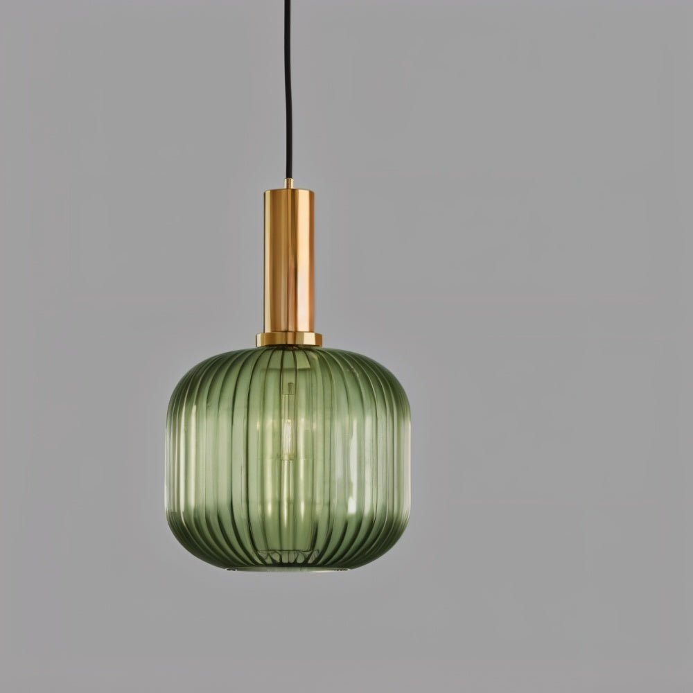 Bello Hanglamp | Geribbeld Glas, Messing E27