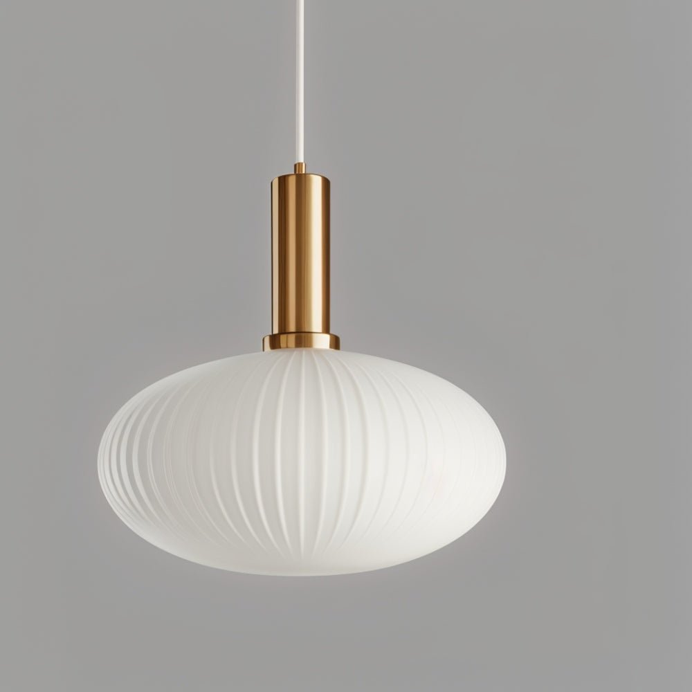 Bello Hanglamp | Geribbeld Glas, Messing E27