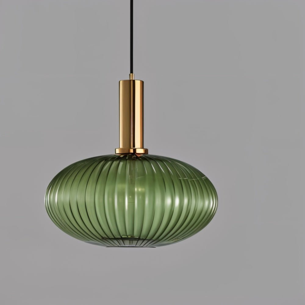 Bello Hanglamp | Geribbeld Glas, Messing E27