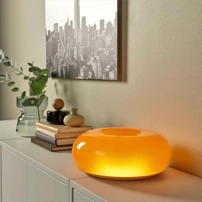 Bela Donut Lamp | Dimmable LED, Glass & Metal Design