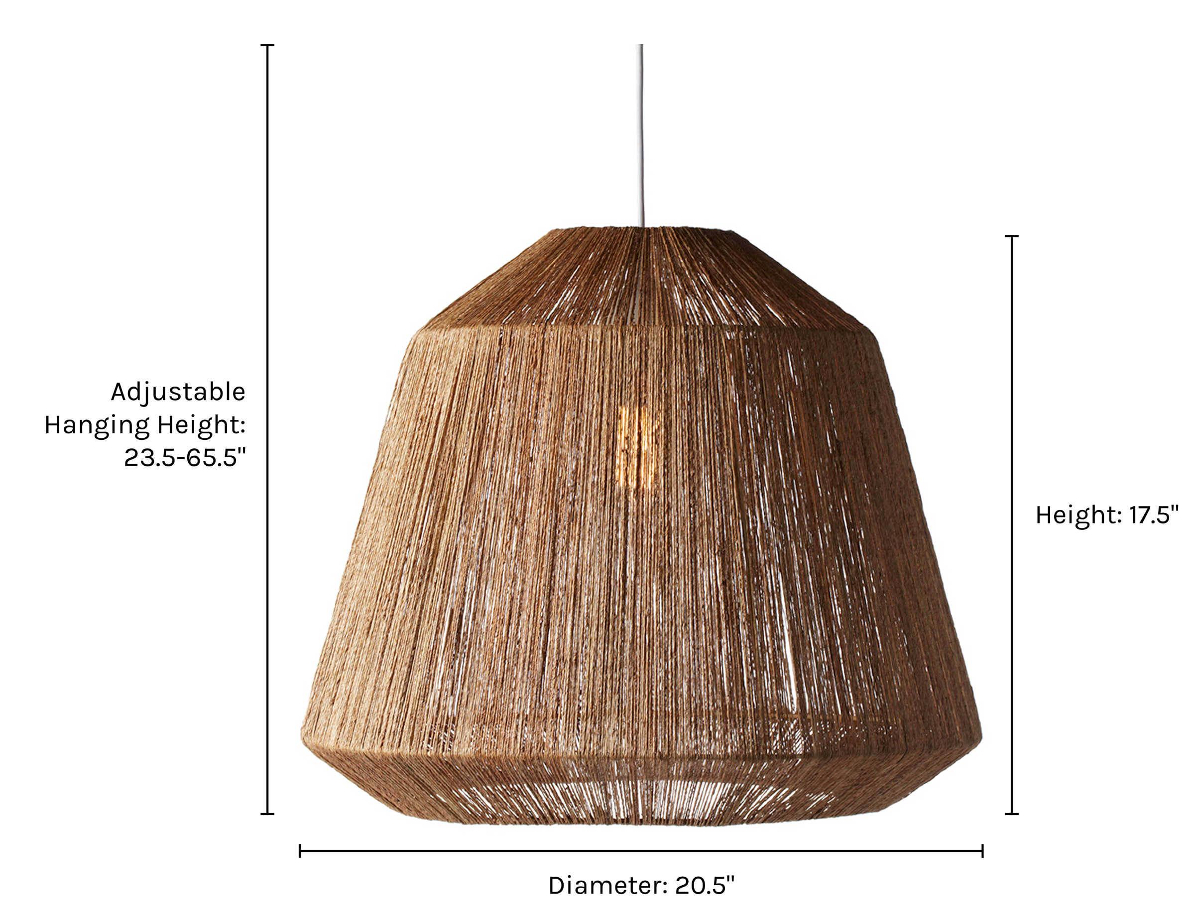 Vireo Pendant Light | Hand-Wrapped Jute, Artisan Crafted