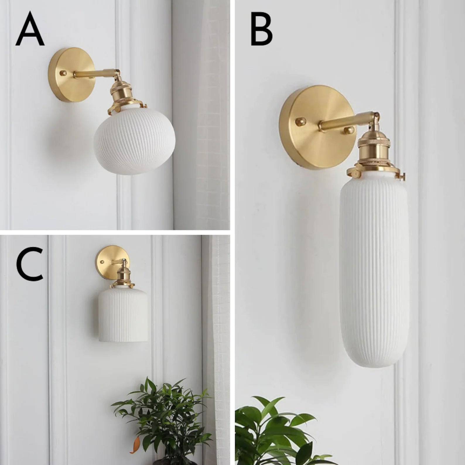 Bello Wandlamp | Handgemaakt Keramiek, Messing Fitting