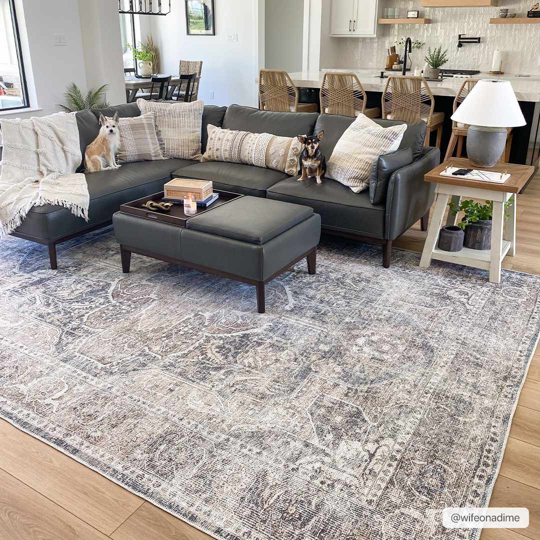 Milo Washable Area Rug  Machine Woven Chenille-Polyester