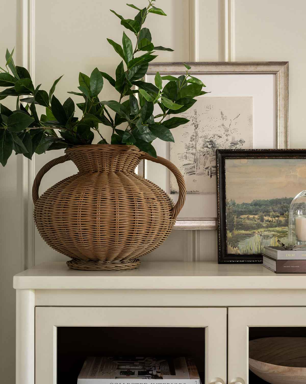 Aurelia Woven Vase  Wicker & Rattan Glass Design