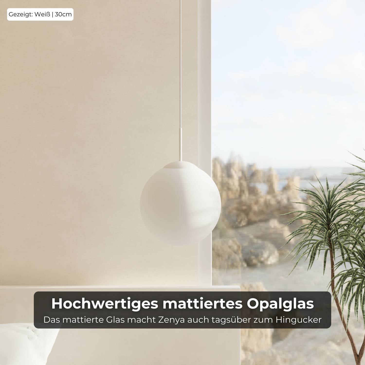 Bela Pendant Light | Matte Opal Glass, Soft Light Distribution