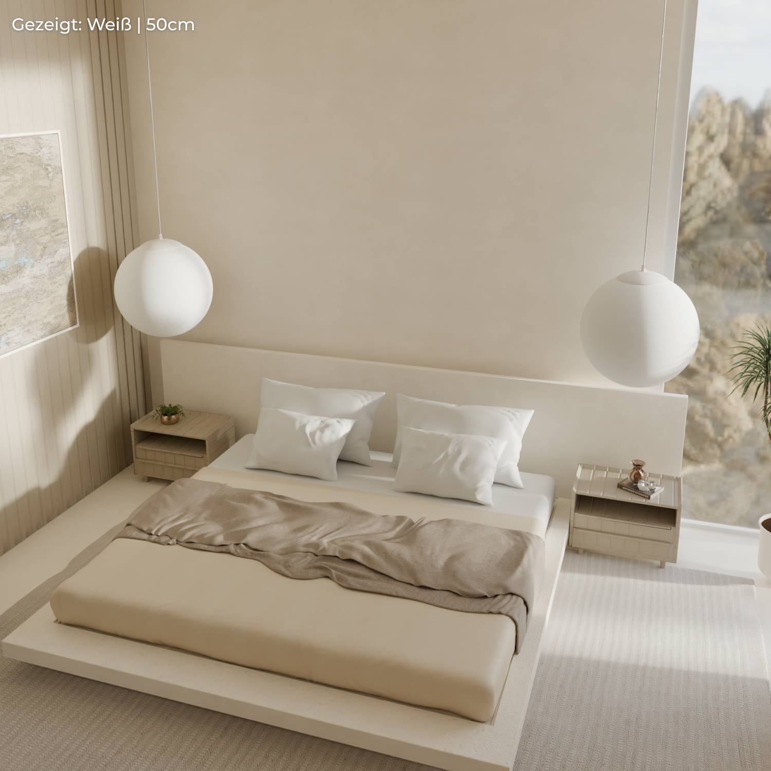 Zyra Pendant Light | Matte Opal Glass, Spherical Design