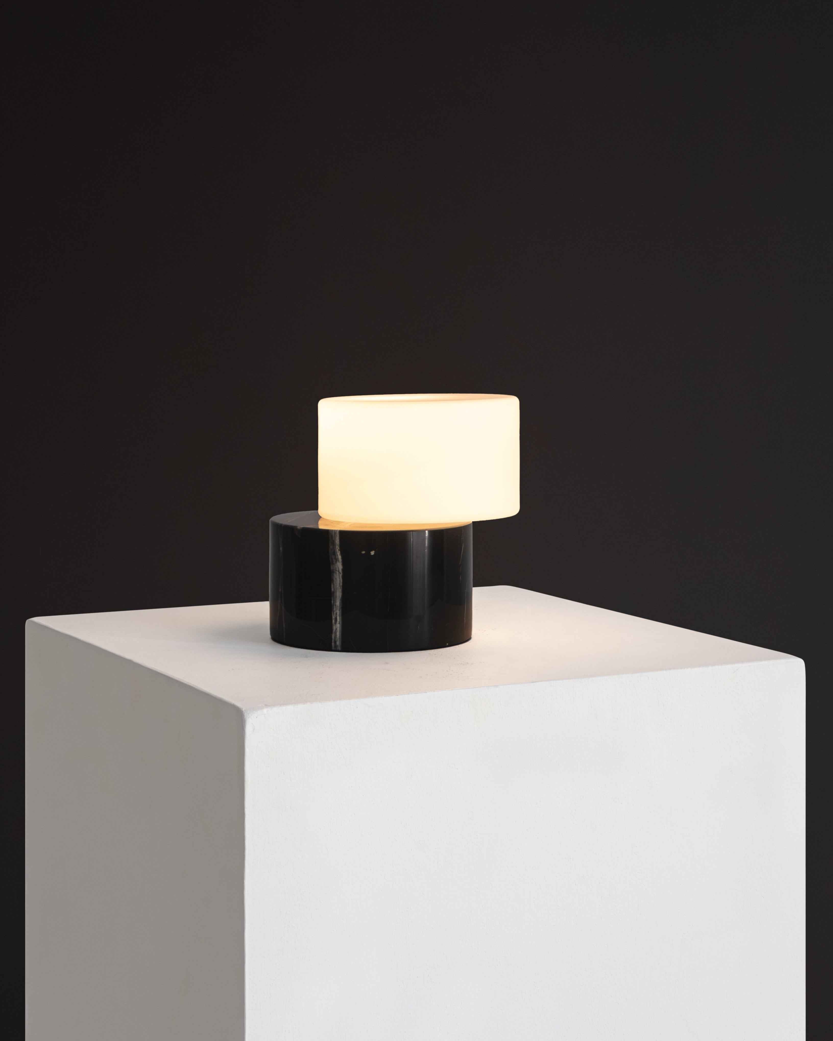 Zelene Table Lamp | Opal Glass Shade, Marble Base