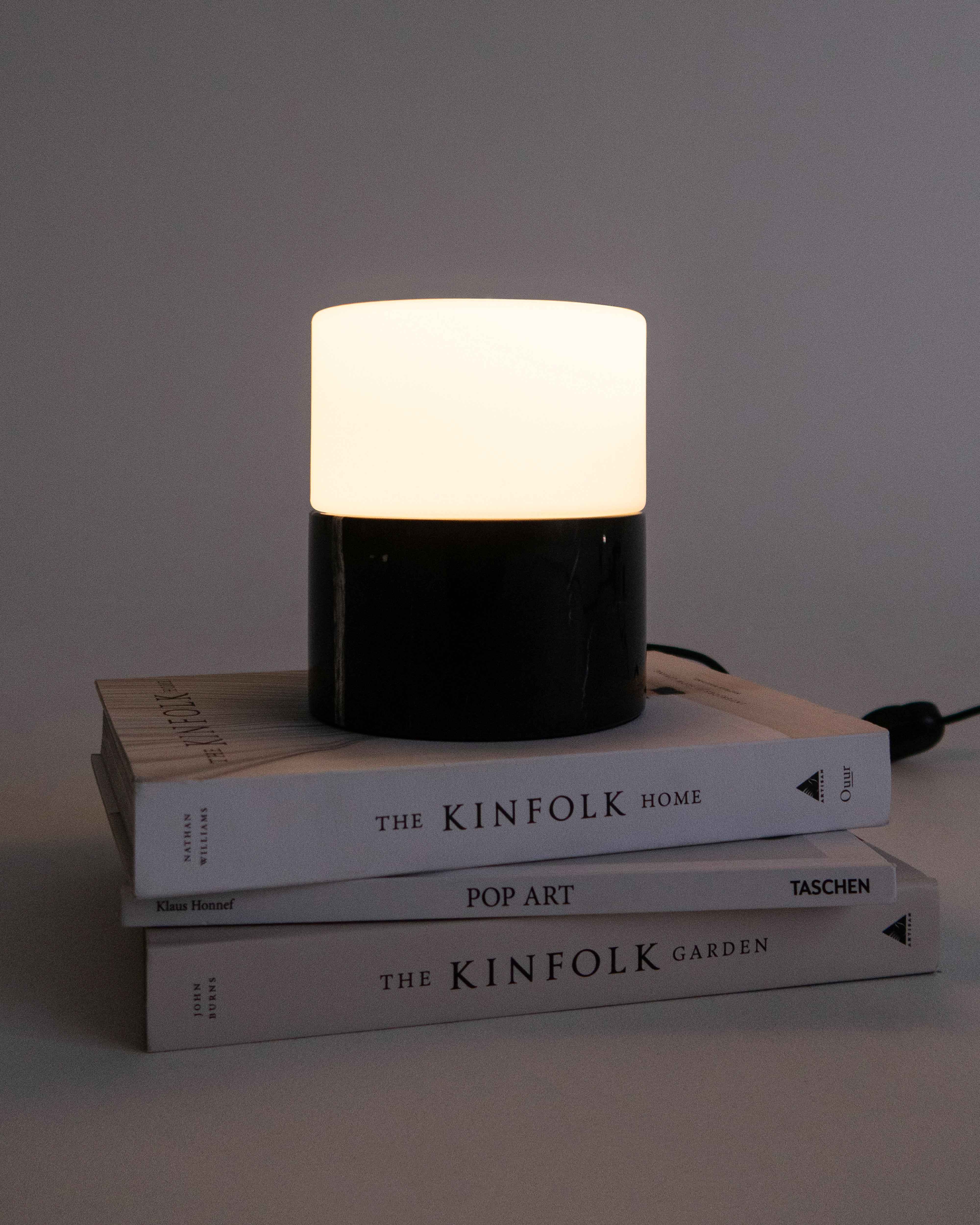 Zelene Table Lamp | Opal Glass Shade, Marble Base